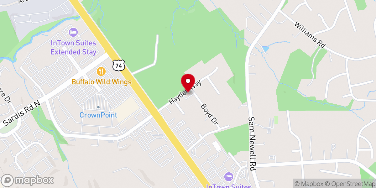 Map showing location of Christian Fellowship-Charlotte