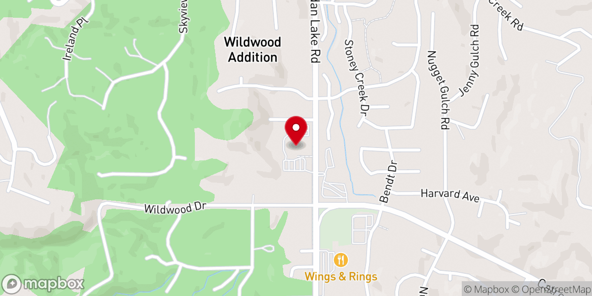 Map showing location of Calvary Luthern Church