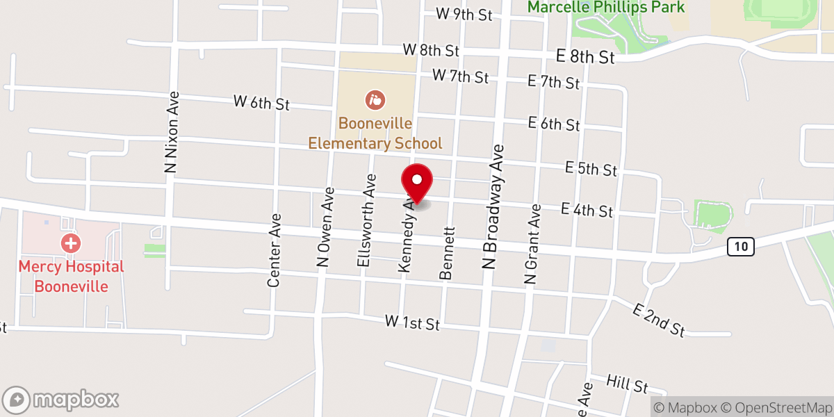 Map showing location of First Baptist Church