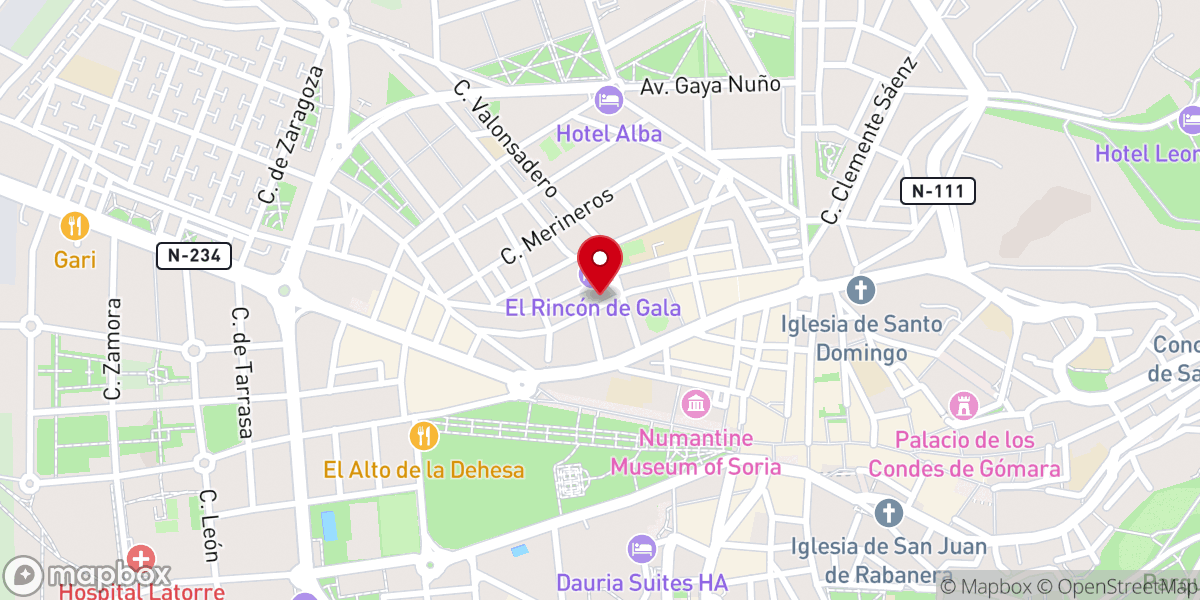 Map showing location of IPUE Soria - Iglesia Pentecostal Unida en Europa