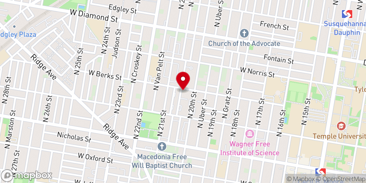Map showing location of BOD Church