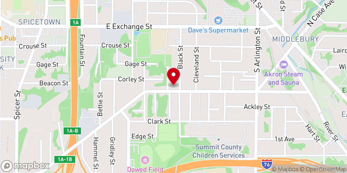 Map showing location of Central Baptist Church