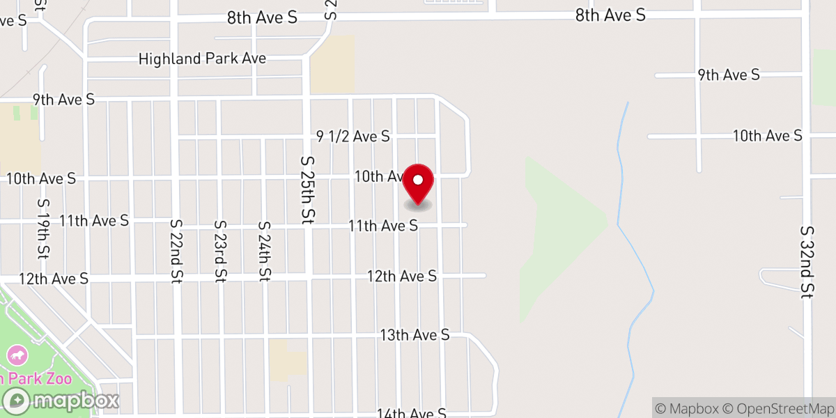 Map showing location of Prince of Peace Lutheran Church