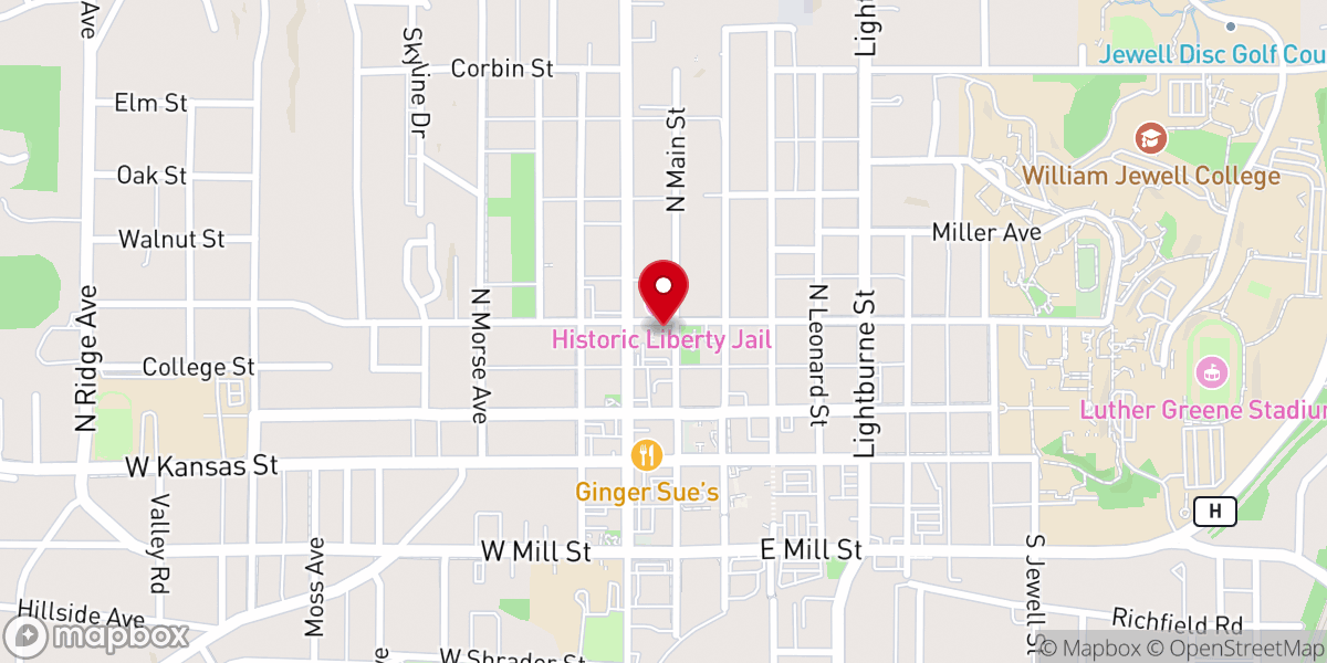 Map showing location of First Presbyterian Church