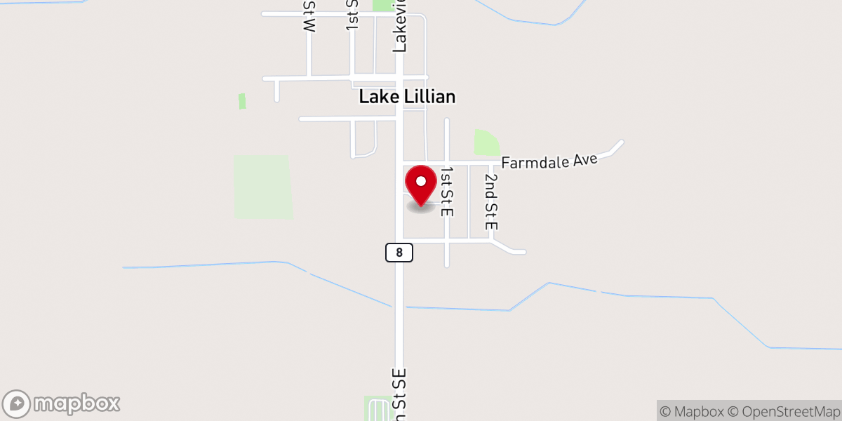 Map showing location of United Lutheran Church