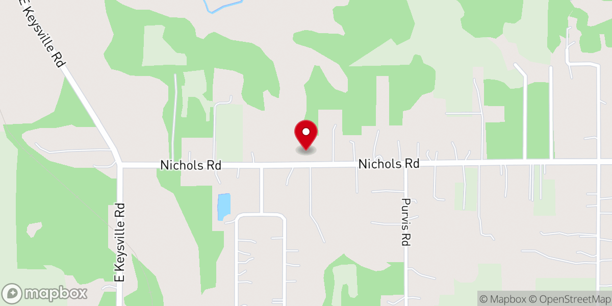 Map showing location of Hebron Primitive Baptist Church