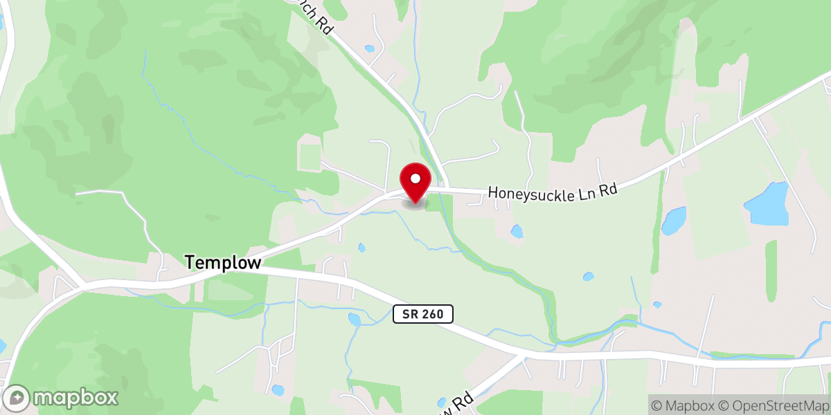Map showing location of Willow Grove Church