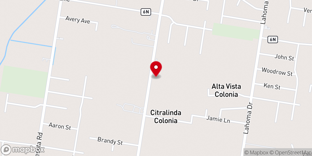 Map showing location of Betel Church