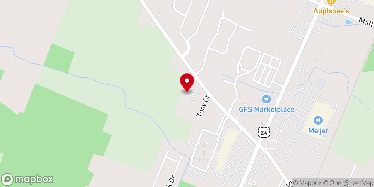 Map showing location of CrossPointe Church