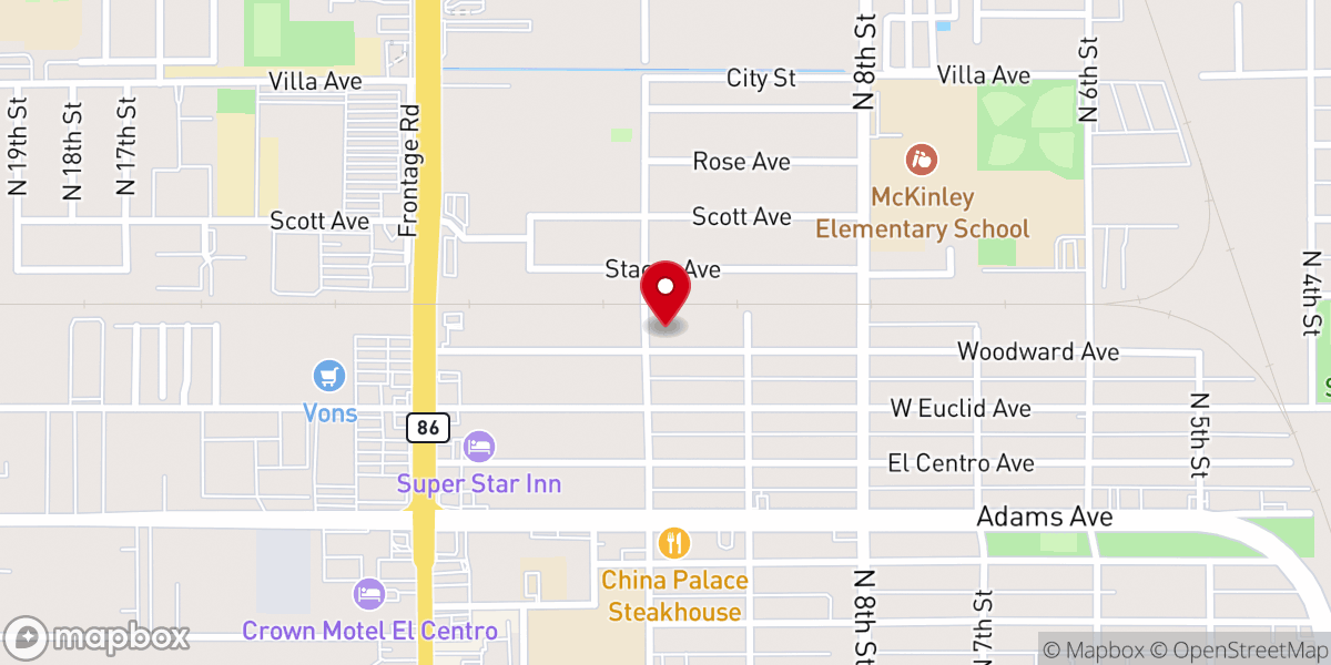 Map showing location of El Centro Spanish SDA Church