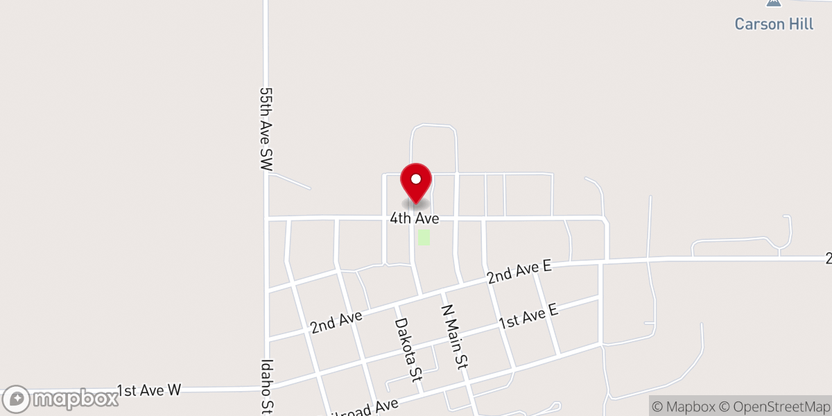 Map showing location of St Johns Lutheran Church