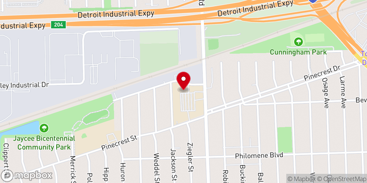 Map showing location of Our Lady Of The Angels Church