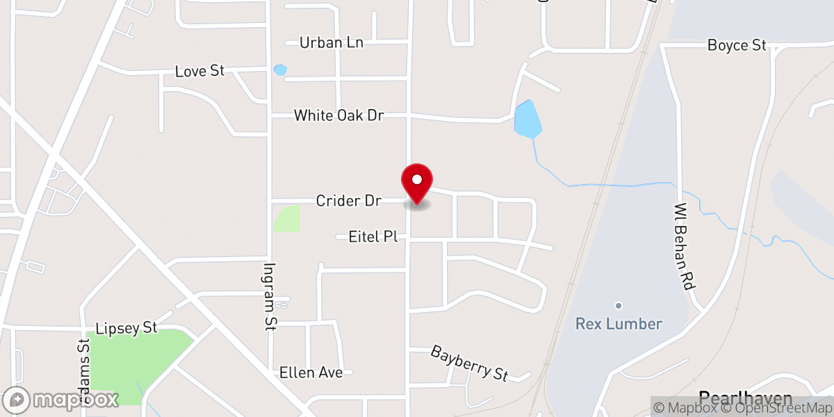 Map showing location of Jackson Street United Methodist