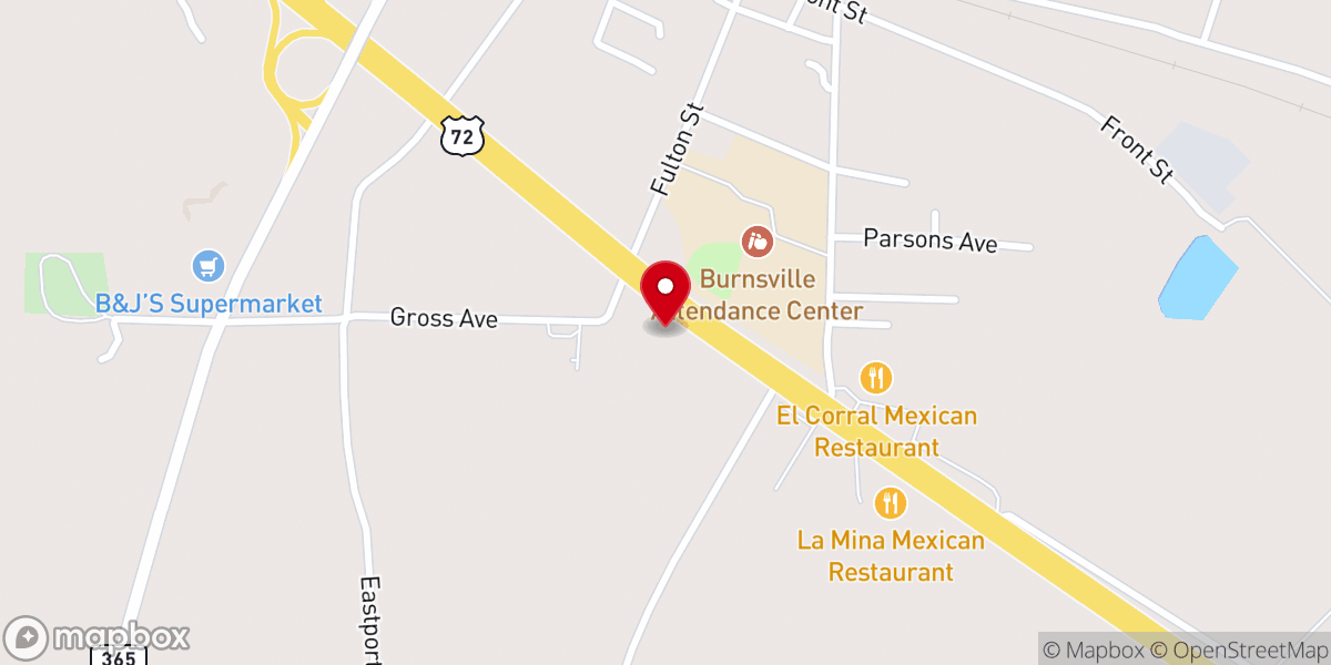 Map showing location of Burnsville Area Chamber Of Commerce