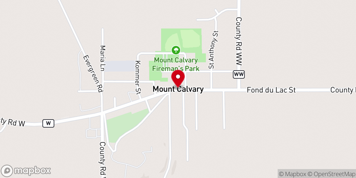 Map showing location of Mt Calvary