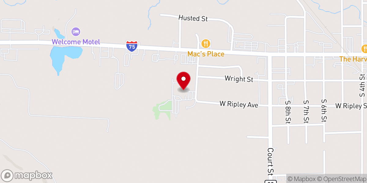 Map showing location of Calvary Christian Academy