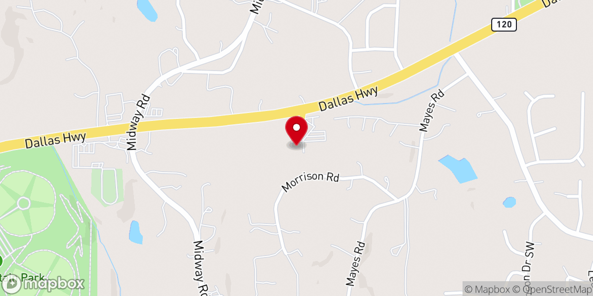 Map showing location of Marietta First Nazarene
