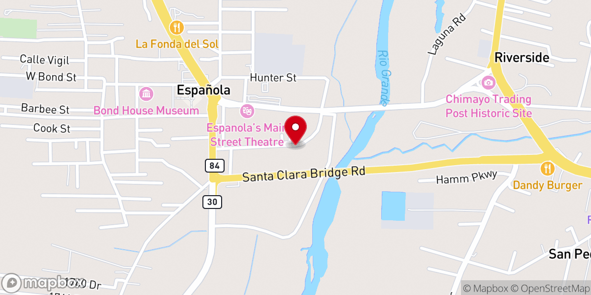 Map showing location of Turning Point Church
