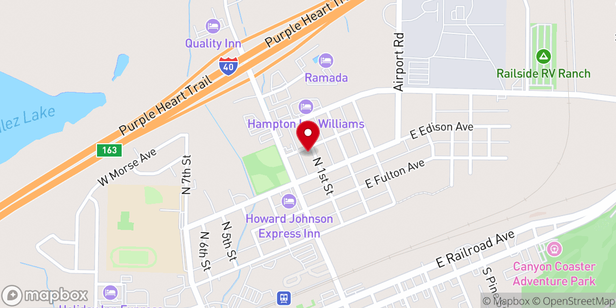 Map showing location of Williams Church of Christ