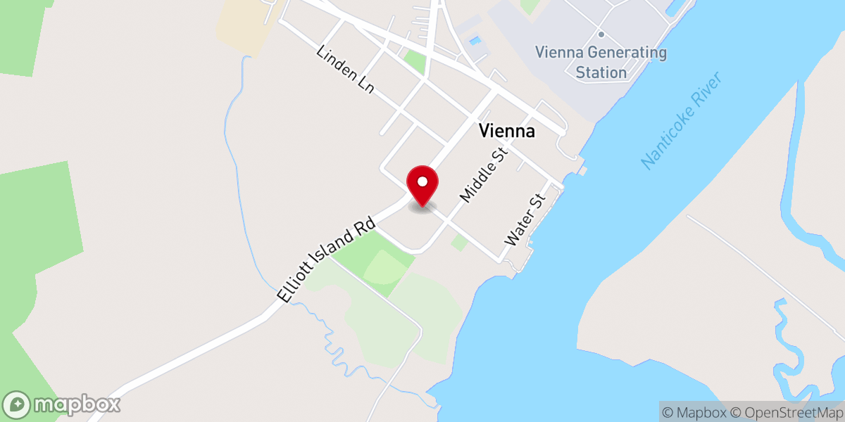 Map showing location of Vienna United Methodist Church