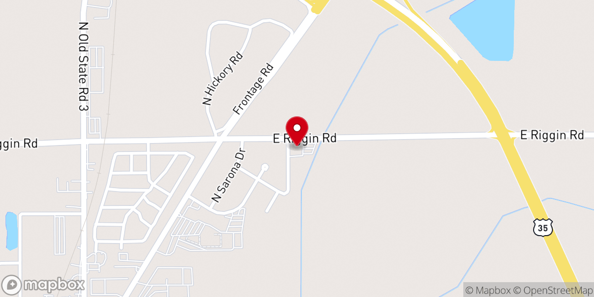Map showing location of Towne Acres Church of Christ