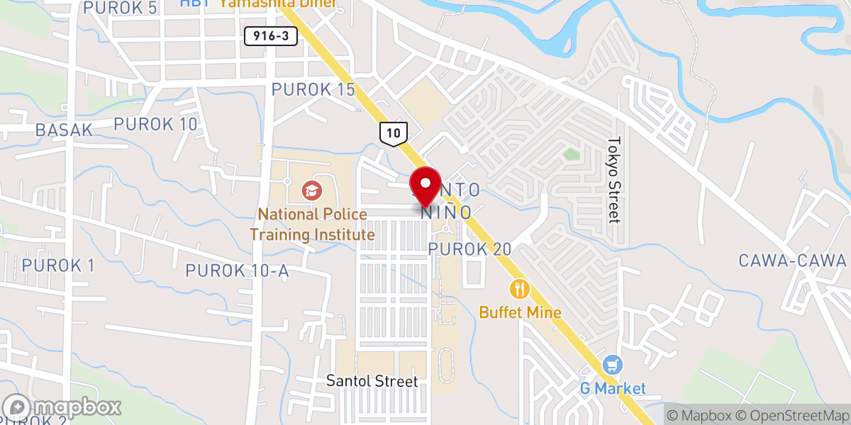 Map showing location of Iglesia Ni Cristo-Sto Nino GWS