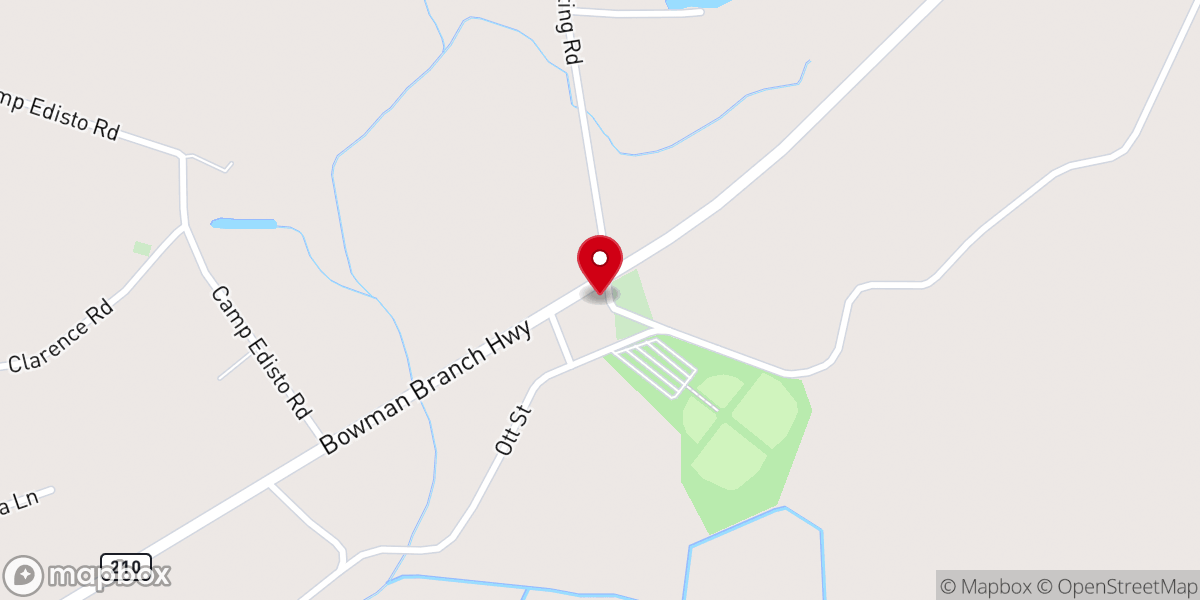 Map showing location of Zion AME Church