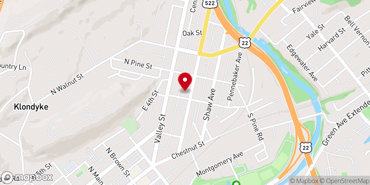 Map showing location of Grace United Methodist Church