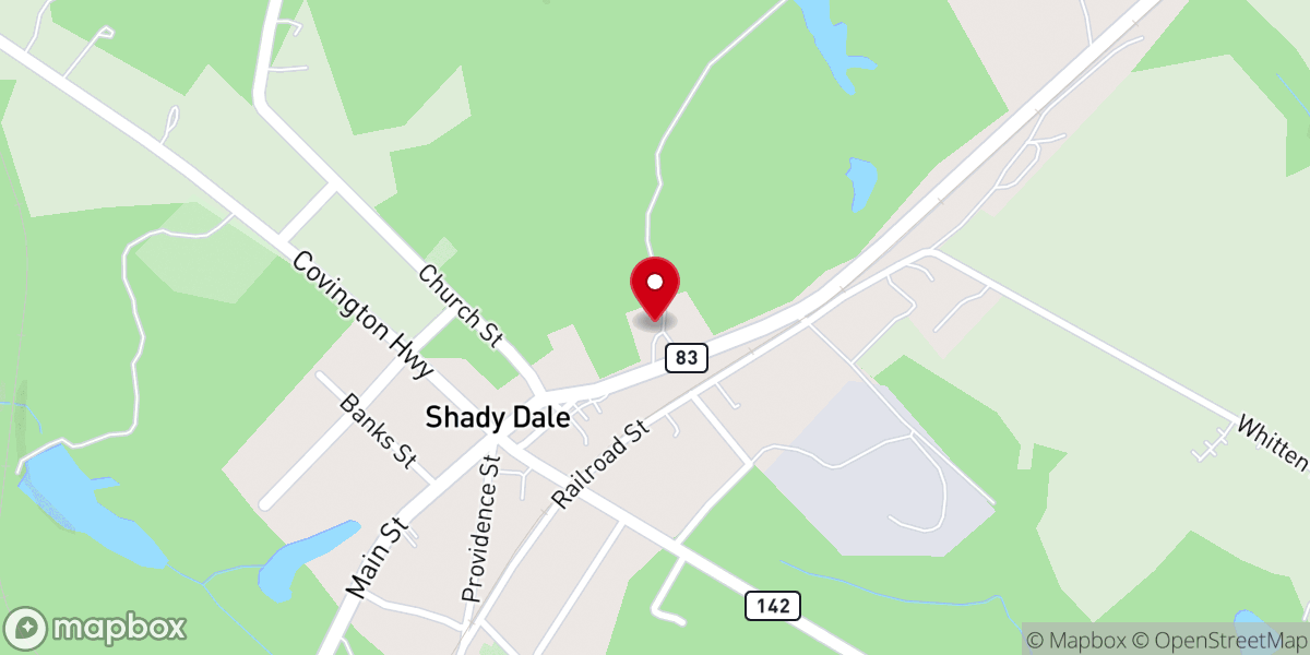 Map showing location of Calvary United Methodist Church