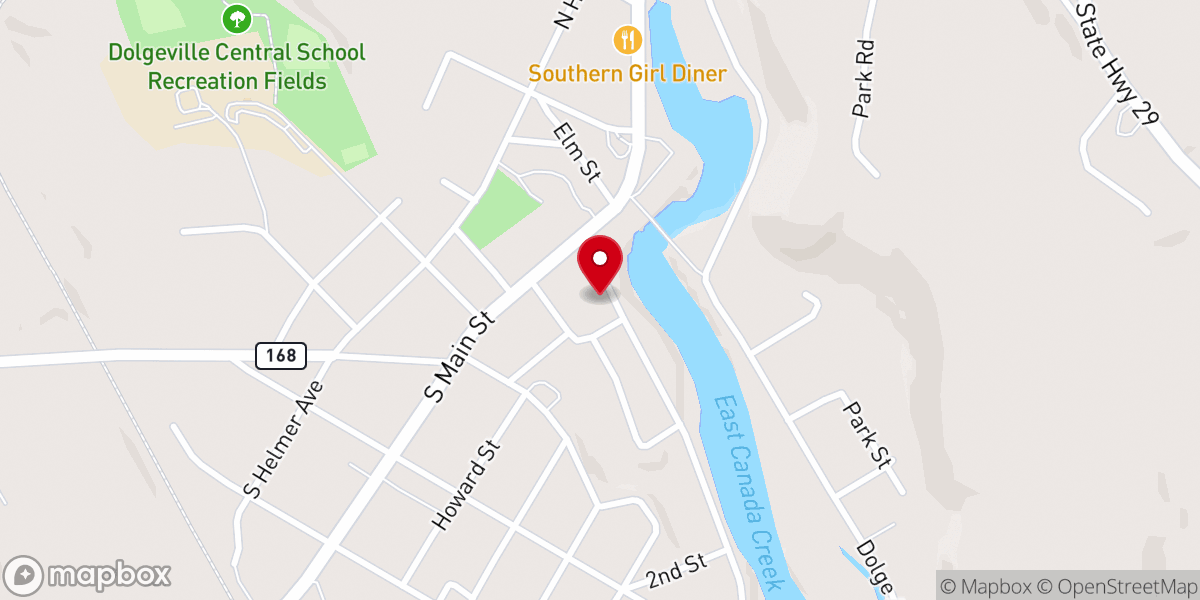 Map showing location of Grace Baptist Church
