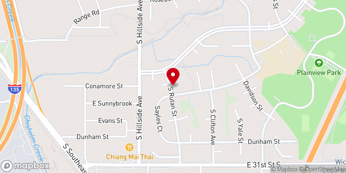 Map showing location of Plainview Baptist Church