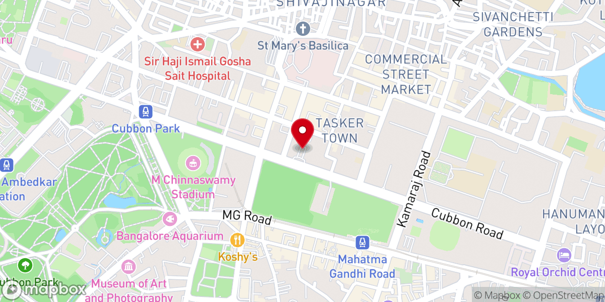 Map showing location of C.S.I St. Andrew's Church