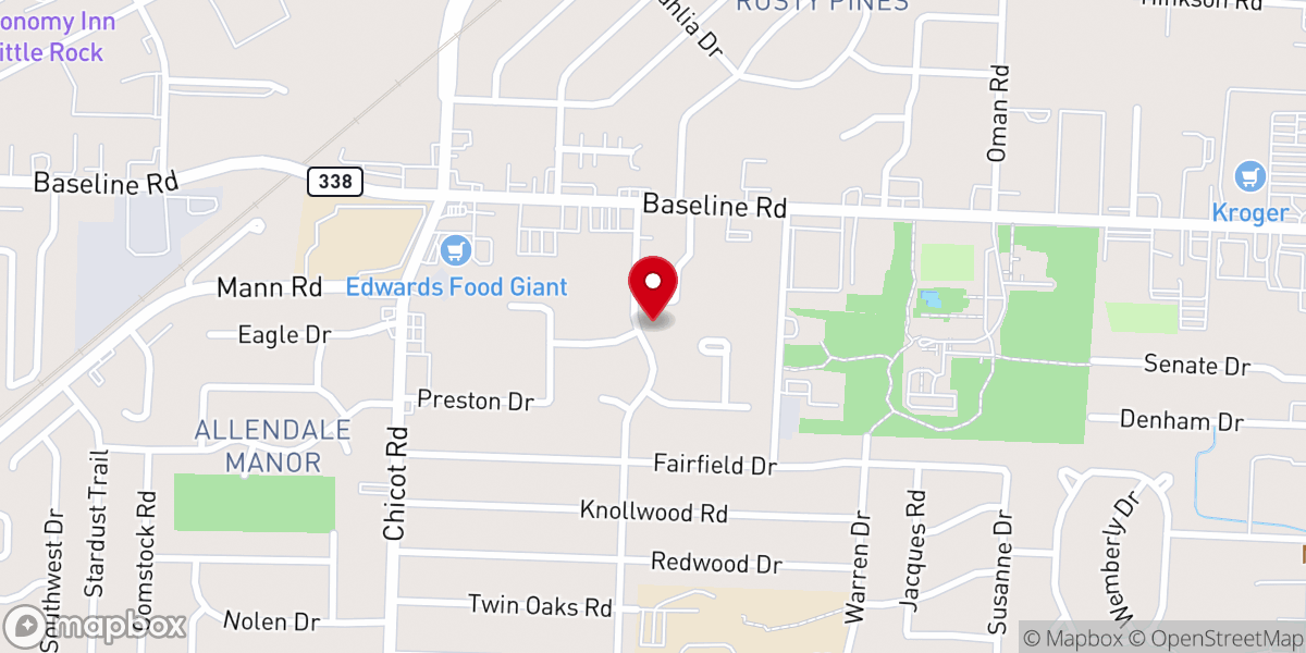 Map showing location of Victory Temple Church of God in Christ