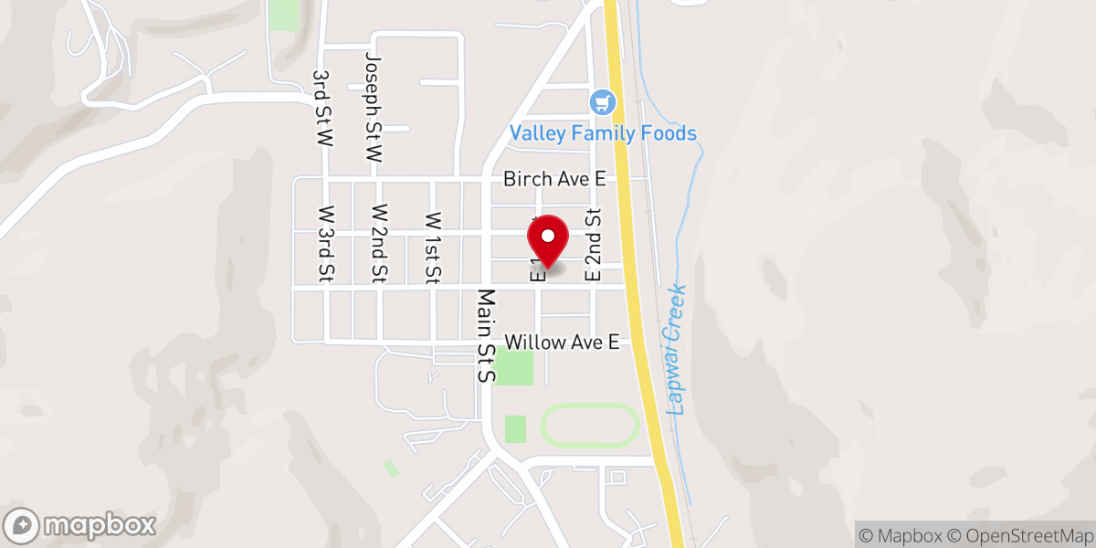 Map showing location of First Presbyterian Church