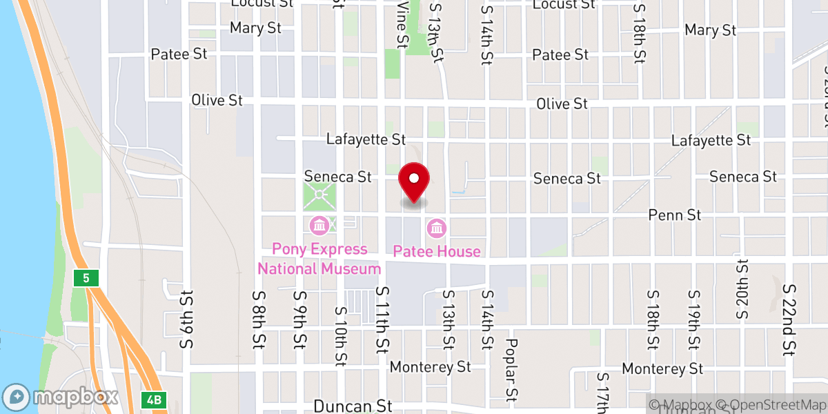 Map showing location of Grace Baptist Church