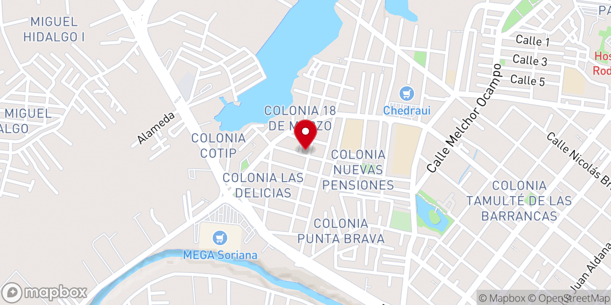 Map showing location of PARROQUIA San Joaquin y Santa Ana
