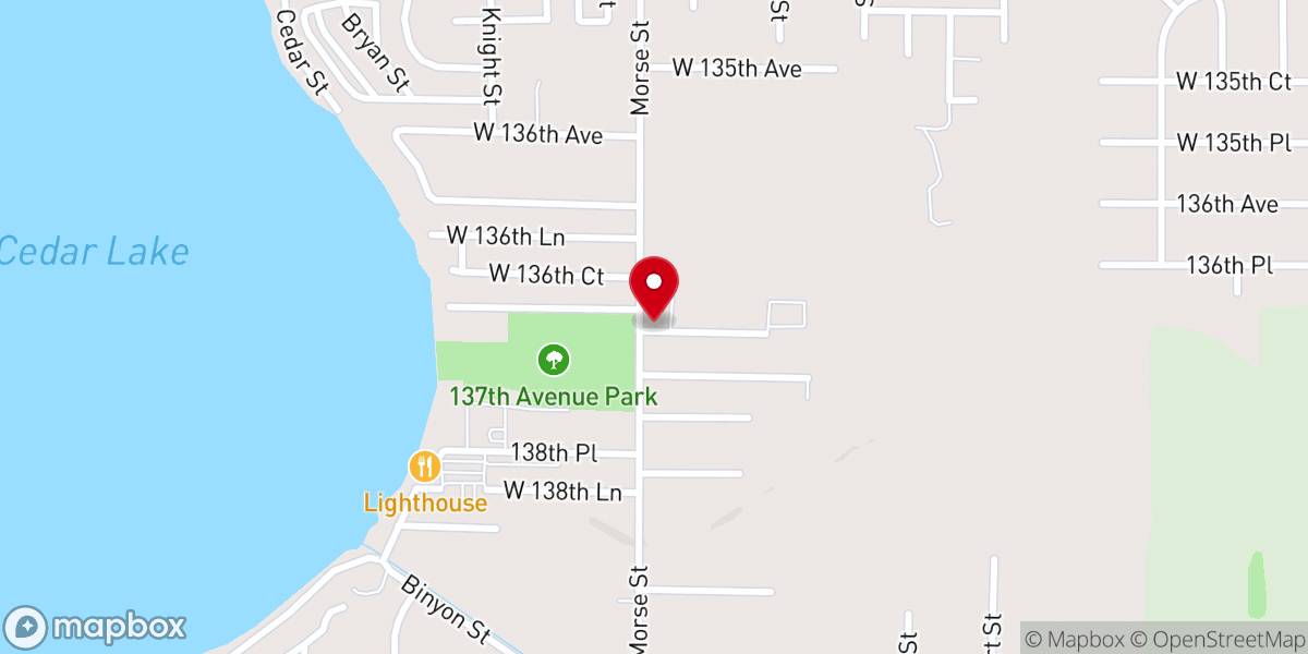 Map showing location of Project Love Food Pantry