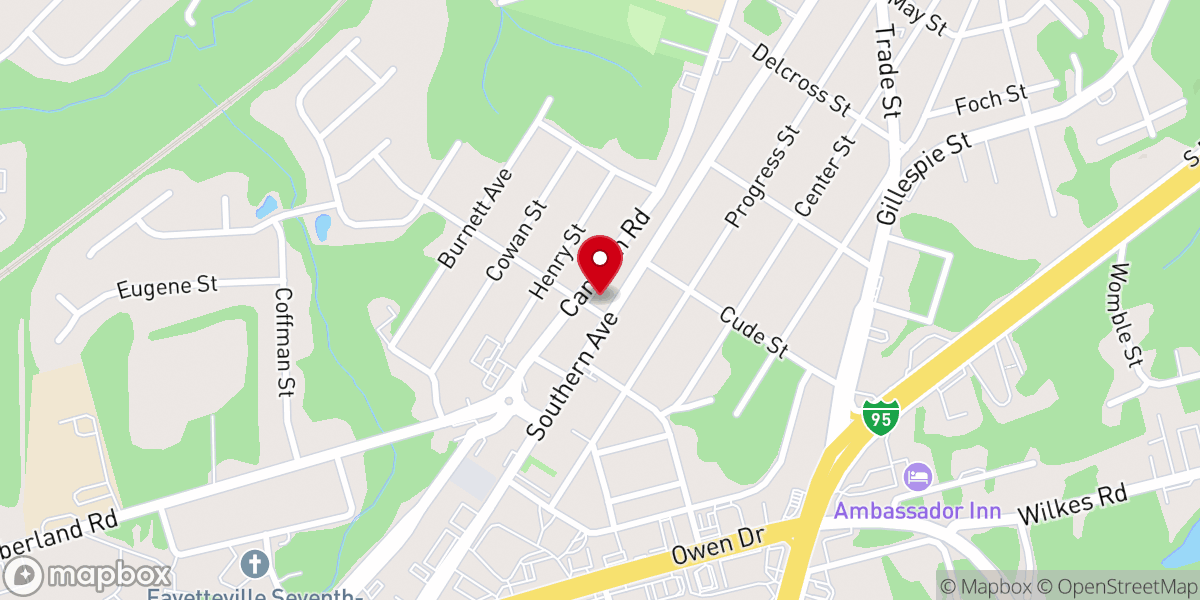 Map showing location of Victory United Methodist Church