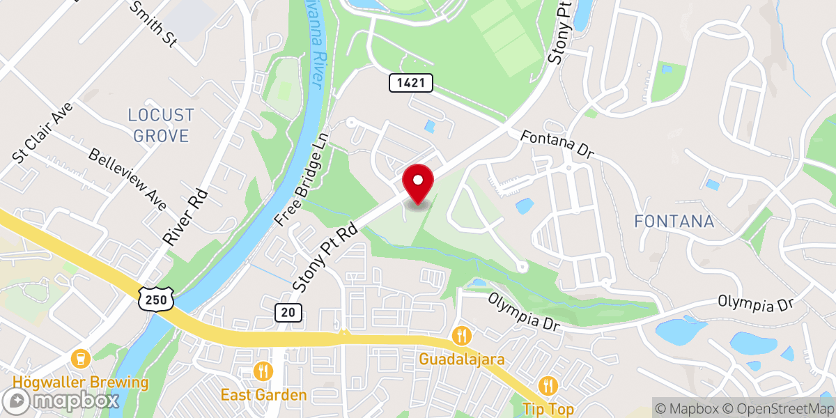 Map showing location of Cornerstone Community Church