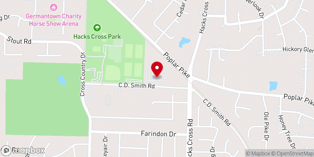 Map showing location of Cornerstone Baptist Church