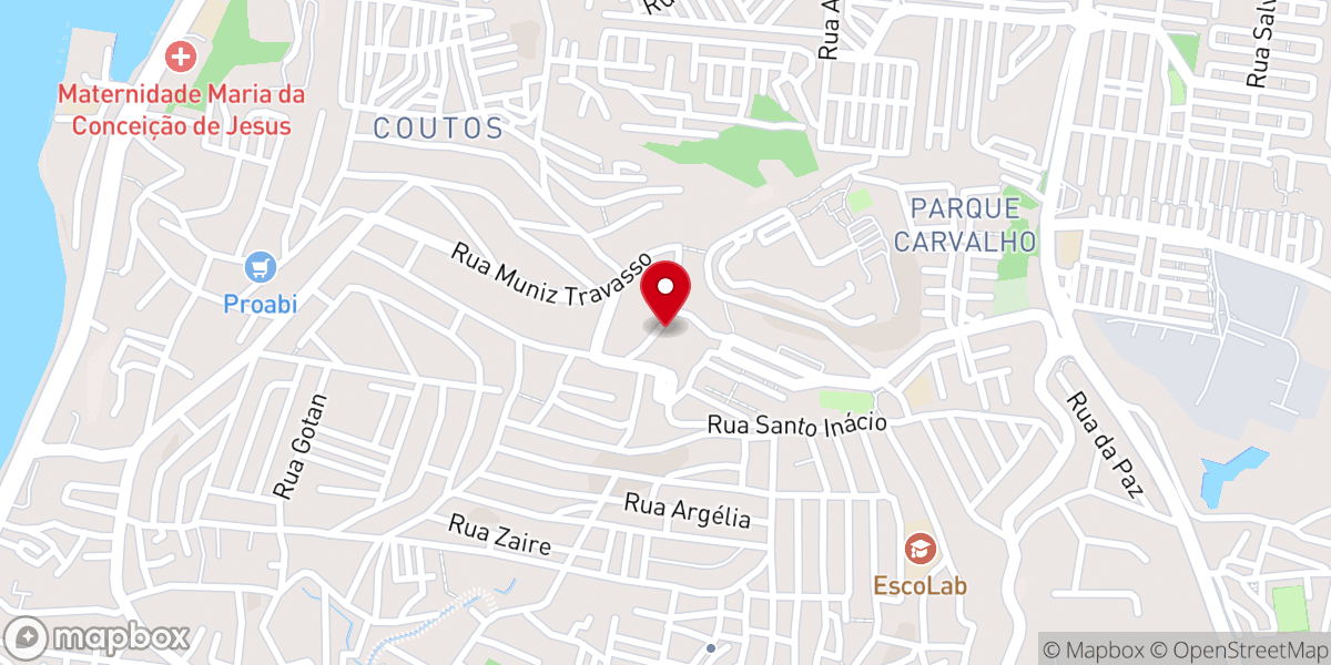 Map showing location of Igreja Evangélica Assembleia de Deus em Salvador - Parque Carvalho