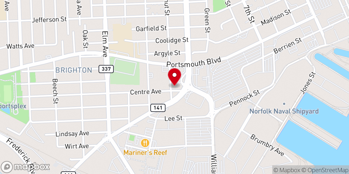 Map showing location of Wesley Methodist Episcopal Church