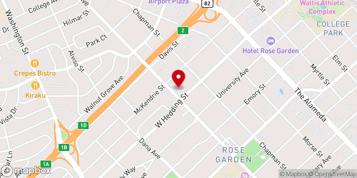 Map showing location of Rosewood Community Church
