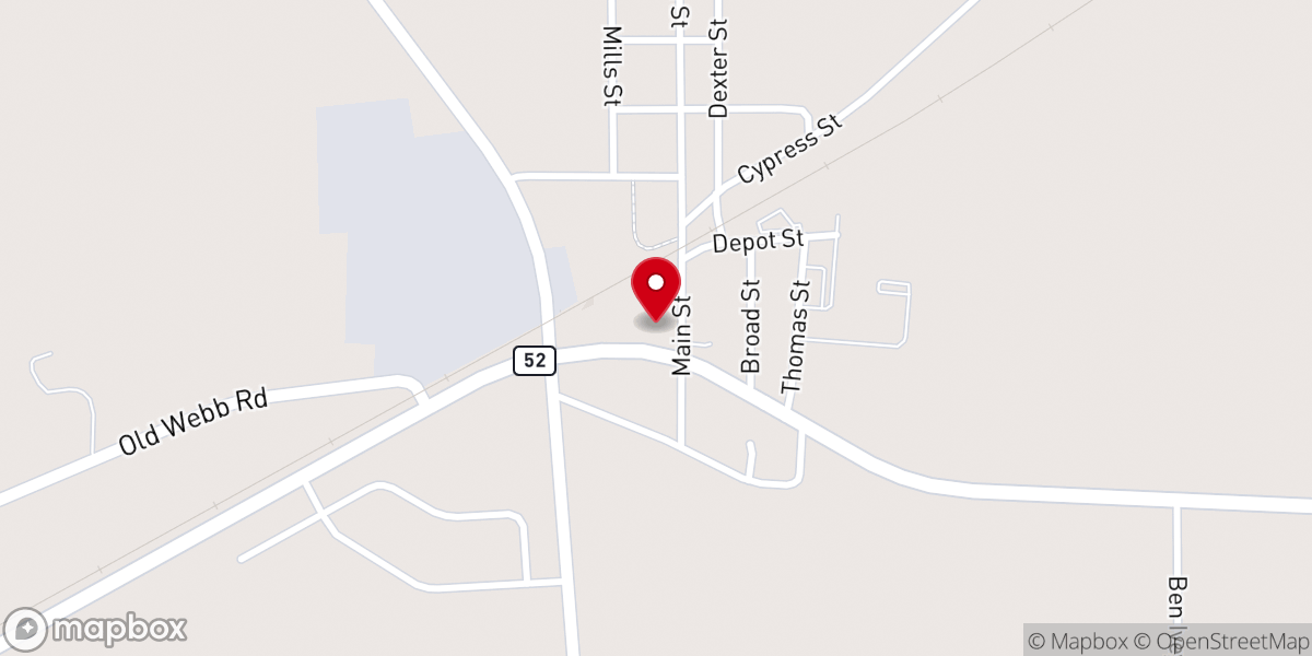 Map showing location of Trinity Church