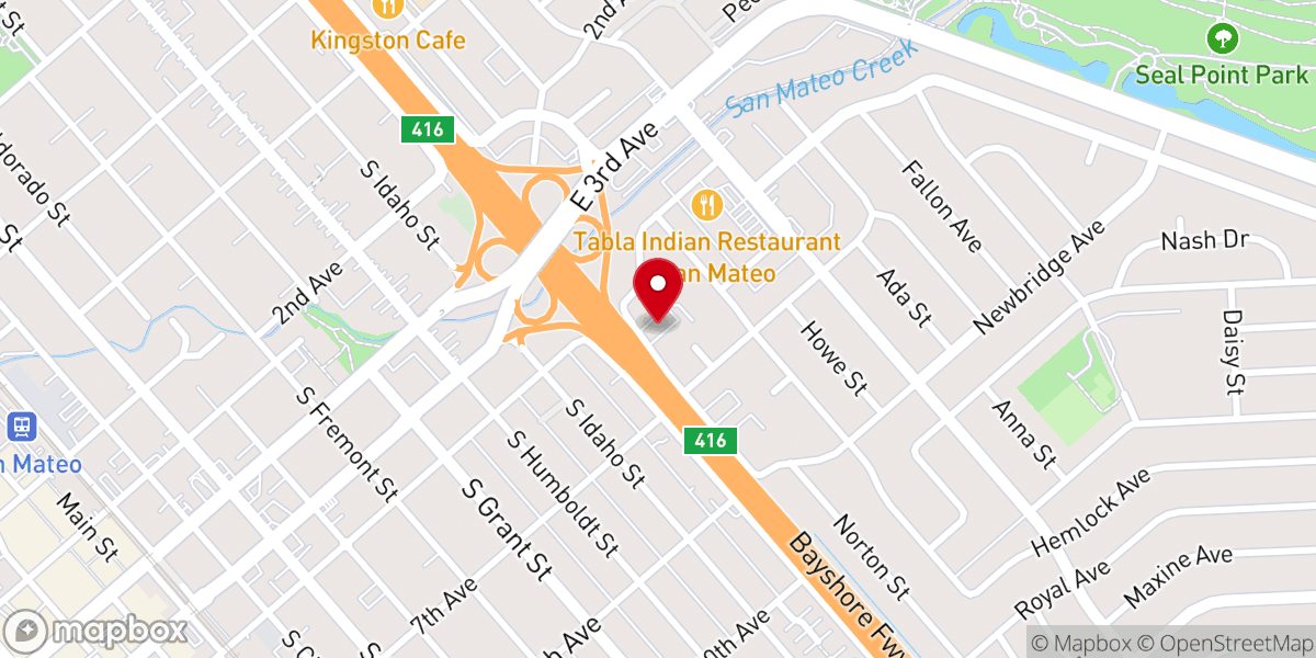 Map showing location of Greater Life Church