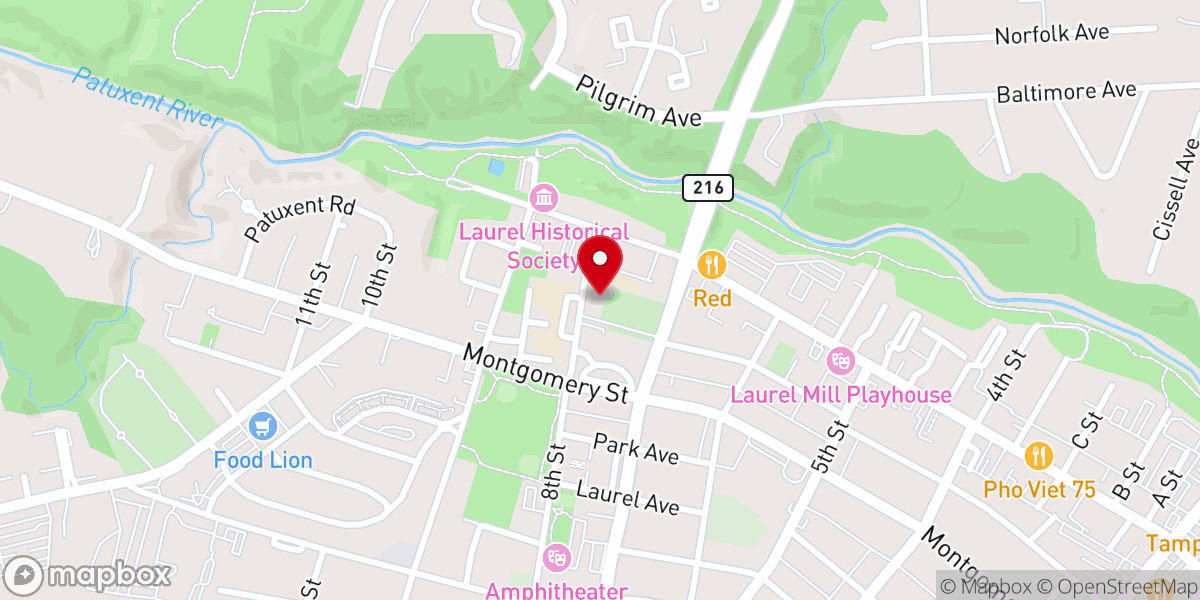 Map showing location of Saint Mary of the Mills Roman Catholic Church