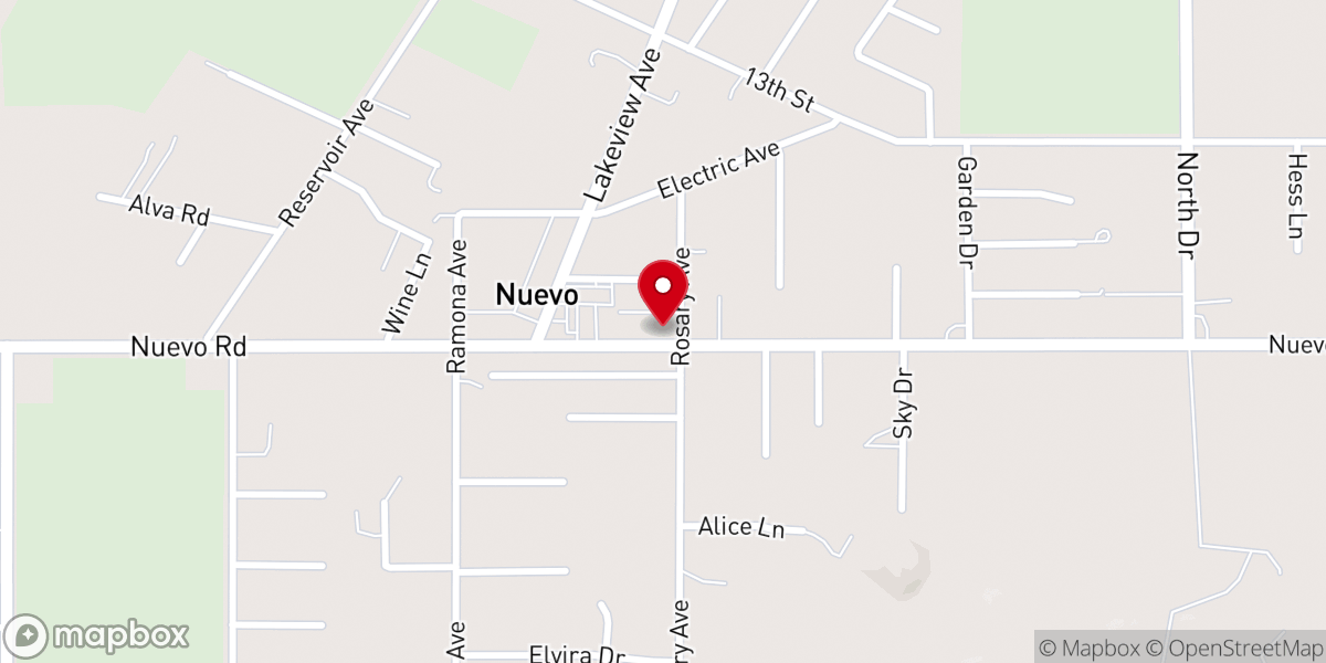 Map showing location of Olive Grove Church