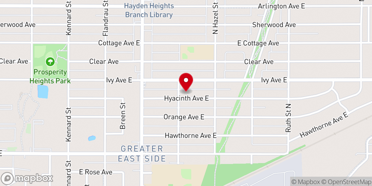 Map showing location of The Heights Church