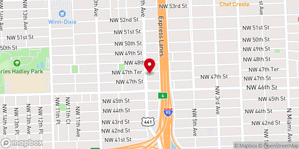 Map showing location of Mt Sinai Baptist Church