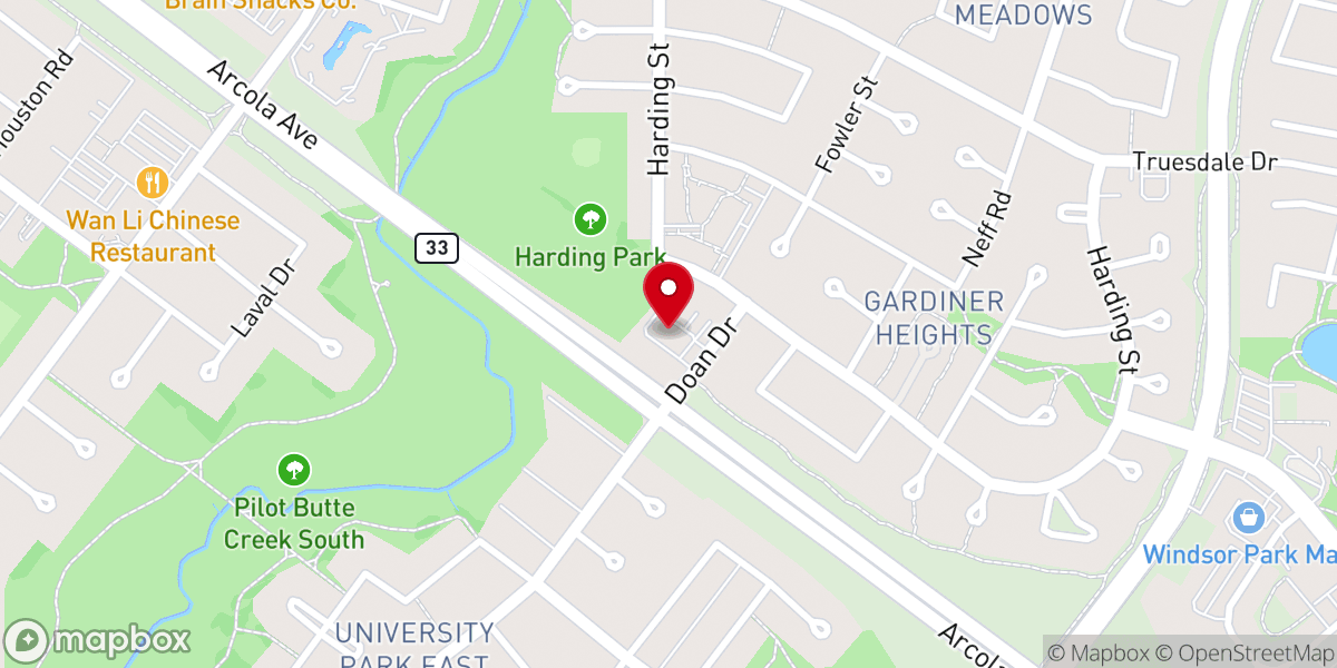 Map showing location of Bread of Life Lutheran Church